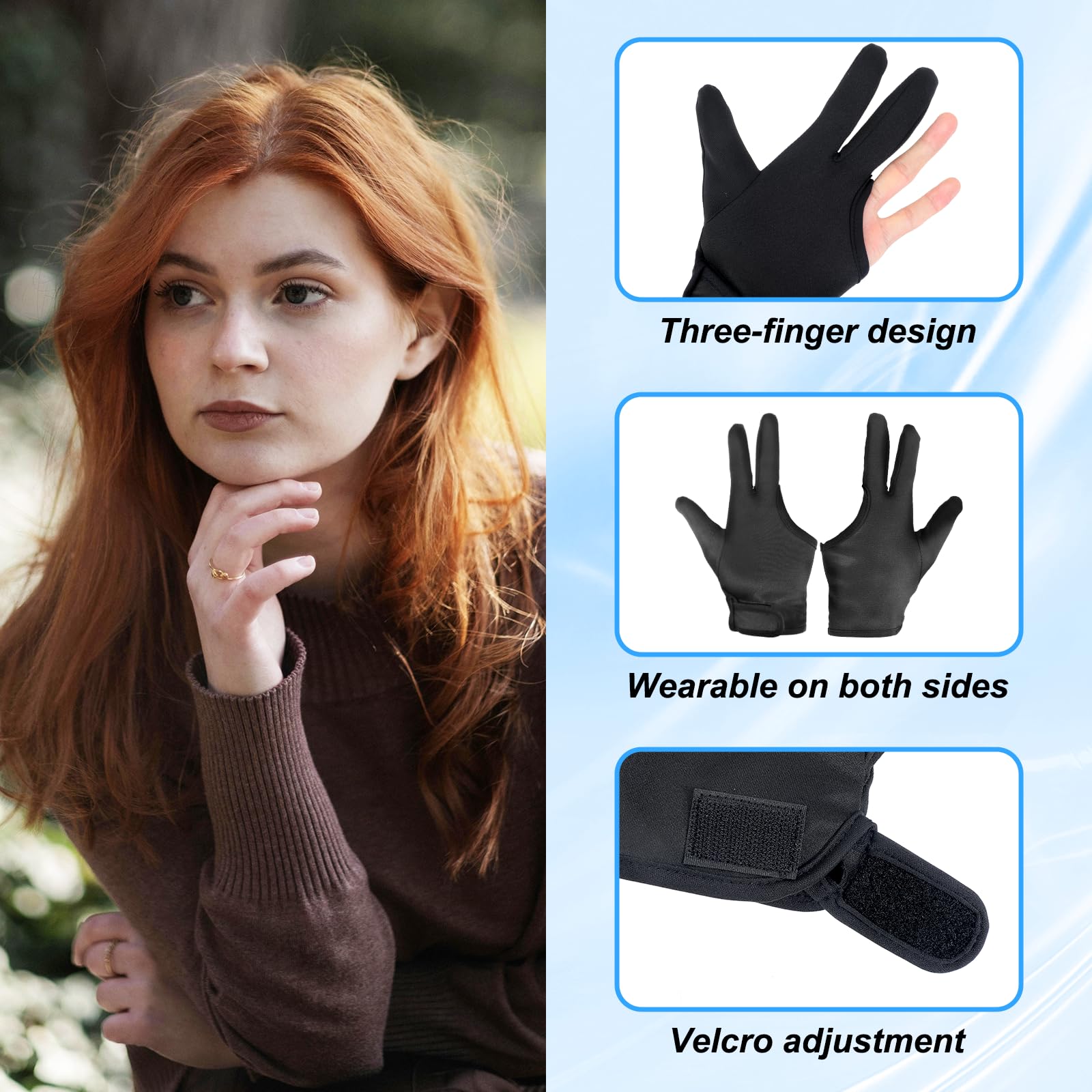 Two pieces pack of premium cotton heat resistant gloves for flat iron use