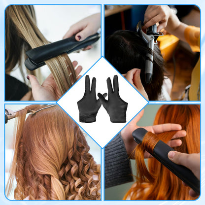 Three finger design heat proof glove packaging layout for salon hair care