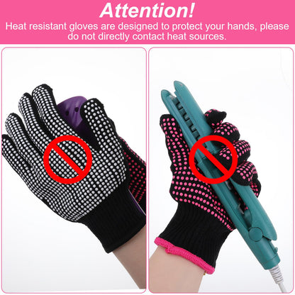 Back and front perspective of the elastic wristband on the protective styling gloves.