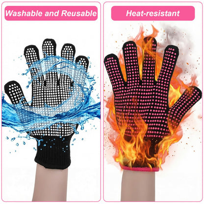 Demonstration of the flexible fabric stretching to fit a standard hand size comfortably.