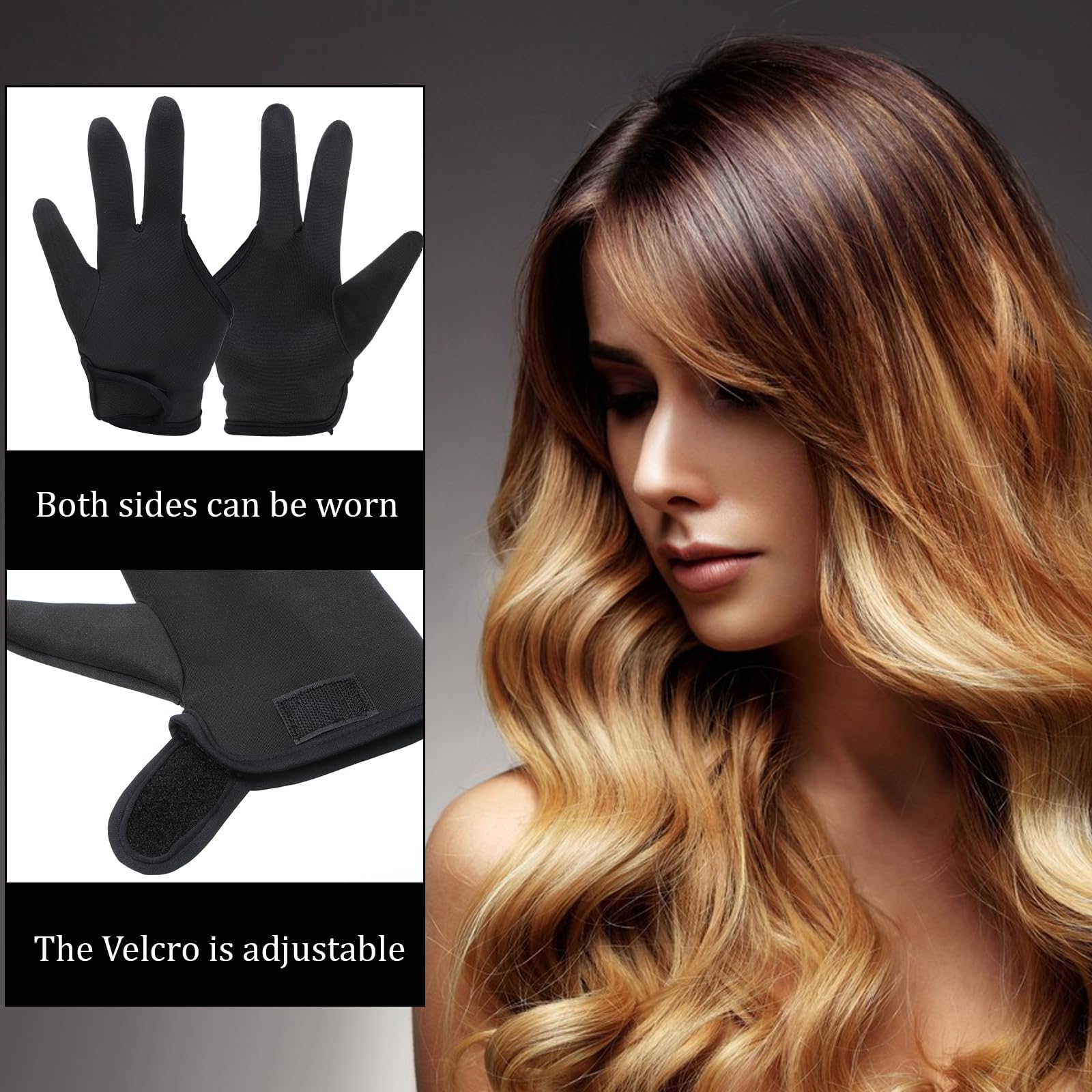 Close up of the premium insulated cotton material on the Vhermosa thermal hair styling glove