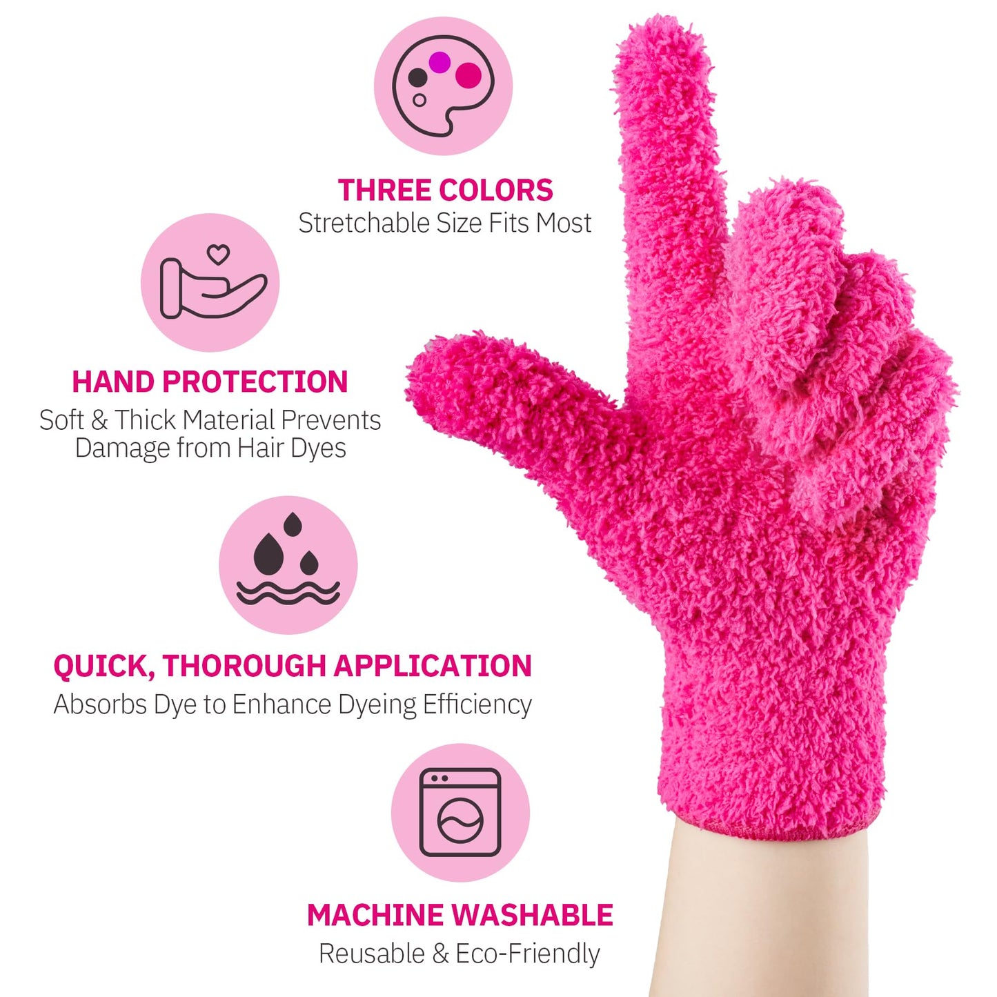 Aphlos hair coloring gloves being used to blend bleach lines on hair sections smoothly.