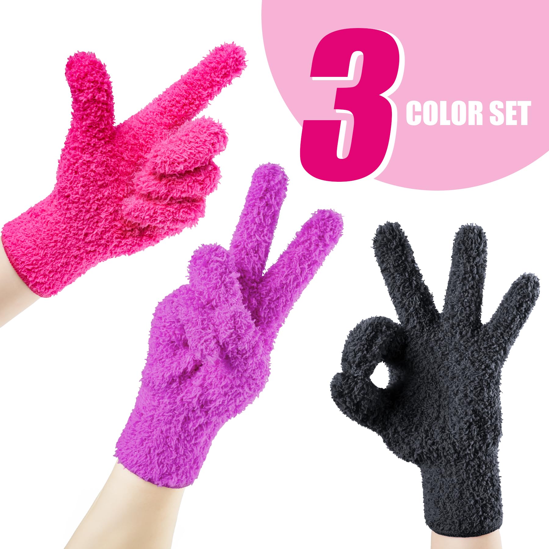 Aphlos eco-friendly machine washable microfiber gloves showcasing the elastic wrist band for a secure fit.