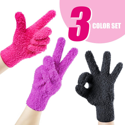 Aphlos eco-friendly machine washable microfiber gloves showcasing the elastic wrist band for a secure fit.