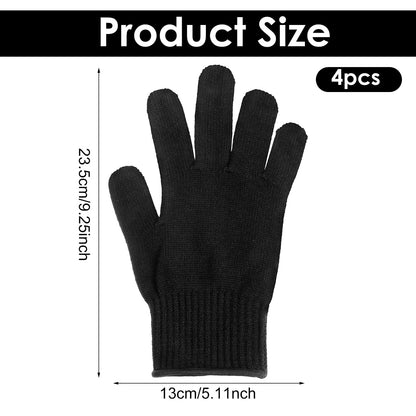 Hairstylist wearing a JIEYAO thermal glove while using a hot curling wand.