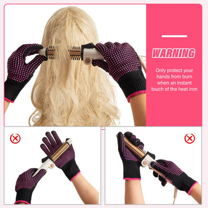 Ambidextrous design demonstration of the heat protection glove on a left hand.