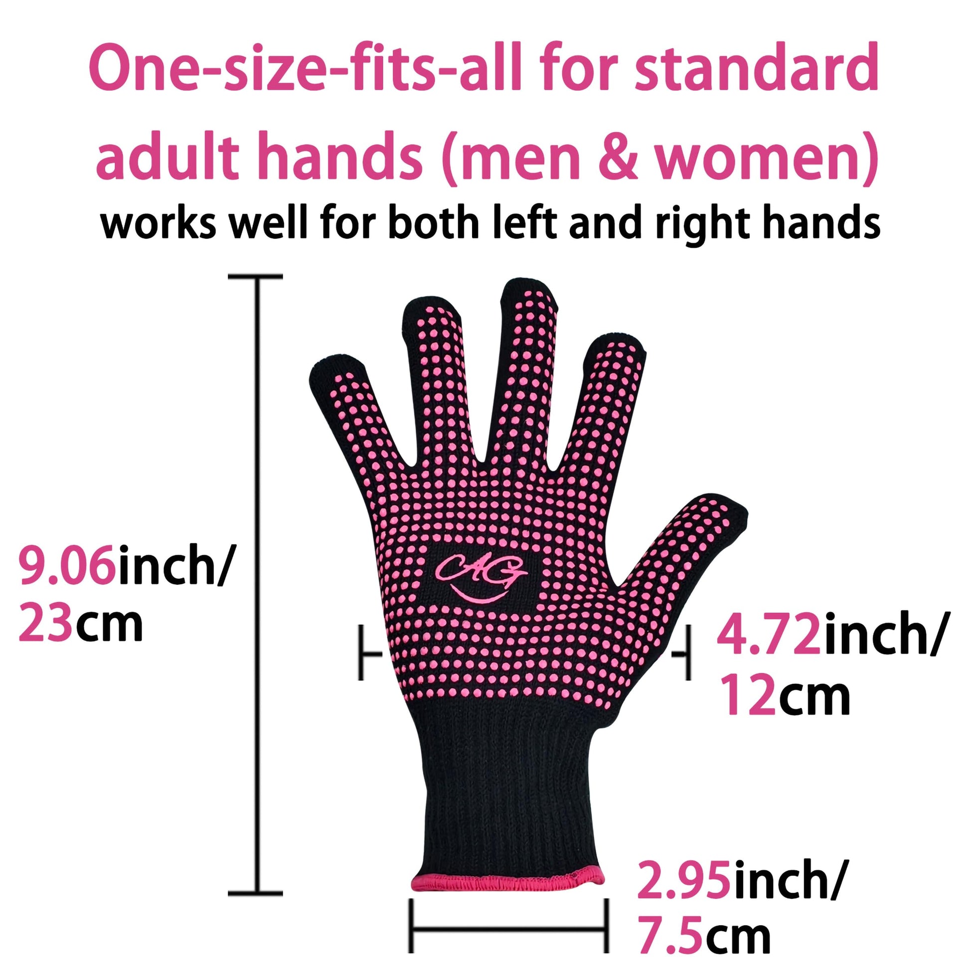 Close up of the breathable cotton material on ANGENIL heat protective styling gloves