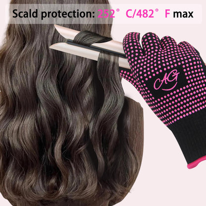Packaging view of ANGENIL imported heat protection gloves for flat iron hair straighteners