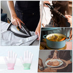 Exircy professional curling iron glove highlighting the non slip fingertip coating.