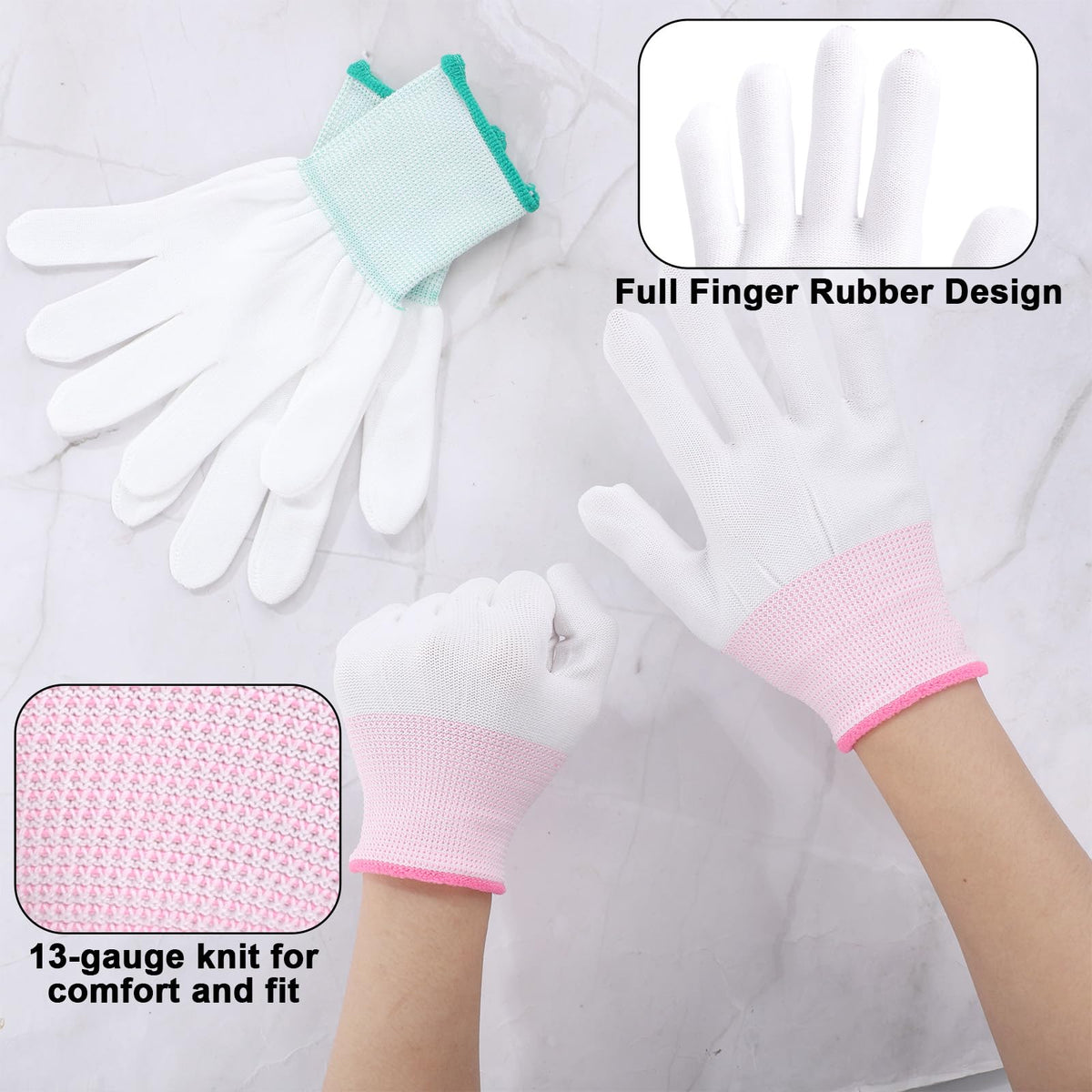 Exircy thermal wand glove pack worn on hand demonstrating flexible finger movement.