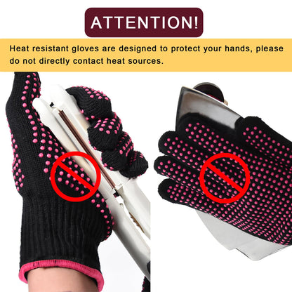Elastic wrist cuff detail of the USA imported Yantaisiyu professional salon glove set.