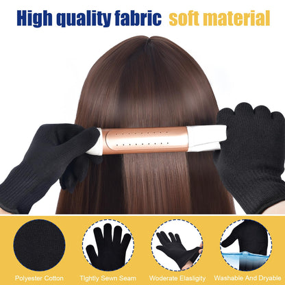 Close up view of high density polyester cotton material on IKOCO hair styling gloves