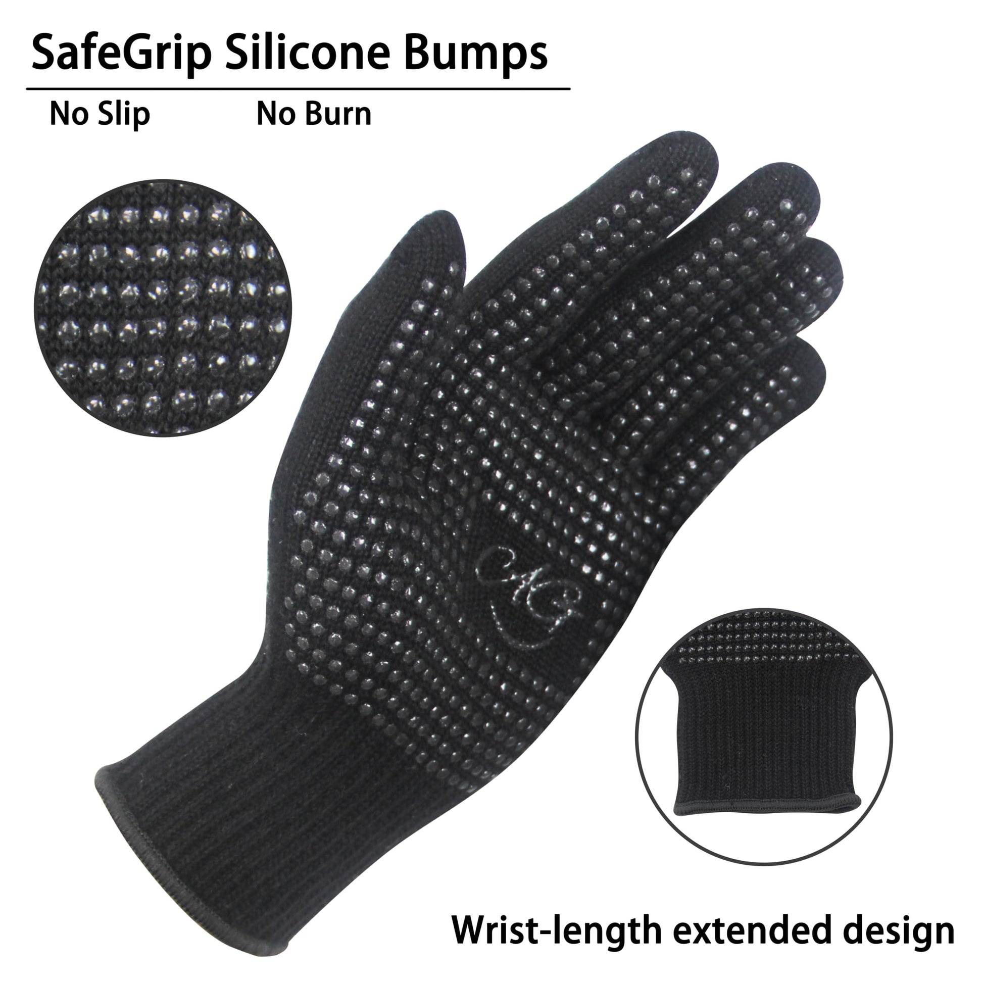 Two pieces pack of ANGENIL anti scald styling gloves displayed flat on a clean background