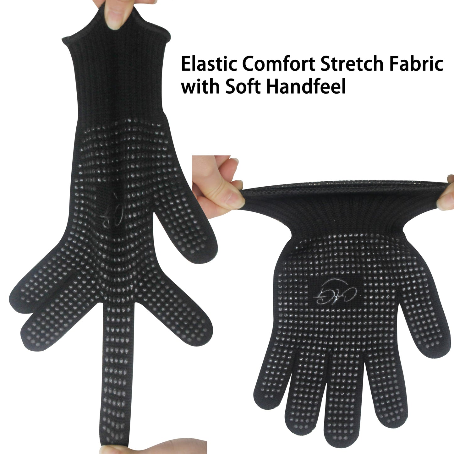 Close up details of the premium dense breathable cotton material on ANGENIL heat proof gloves