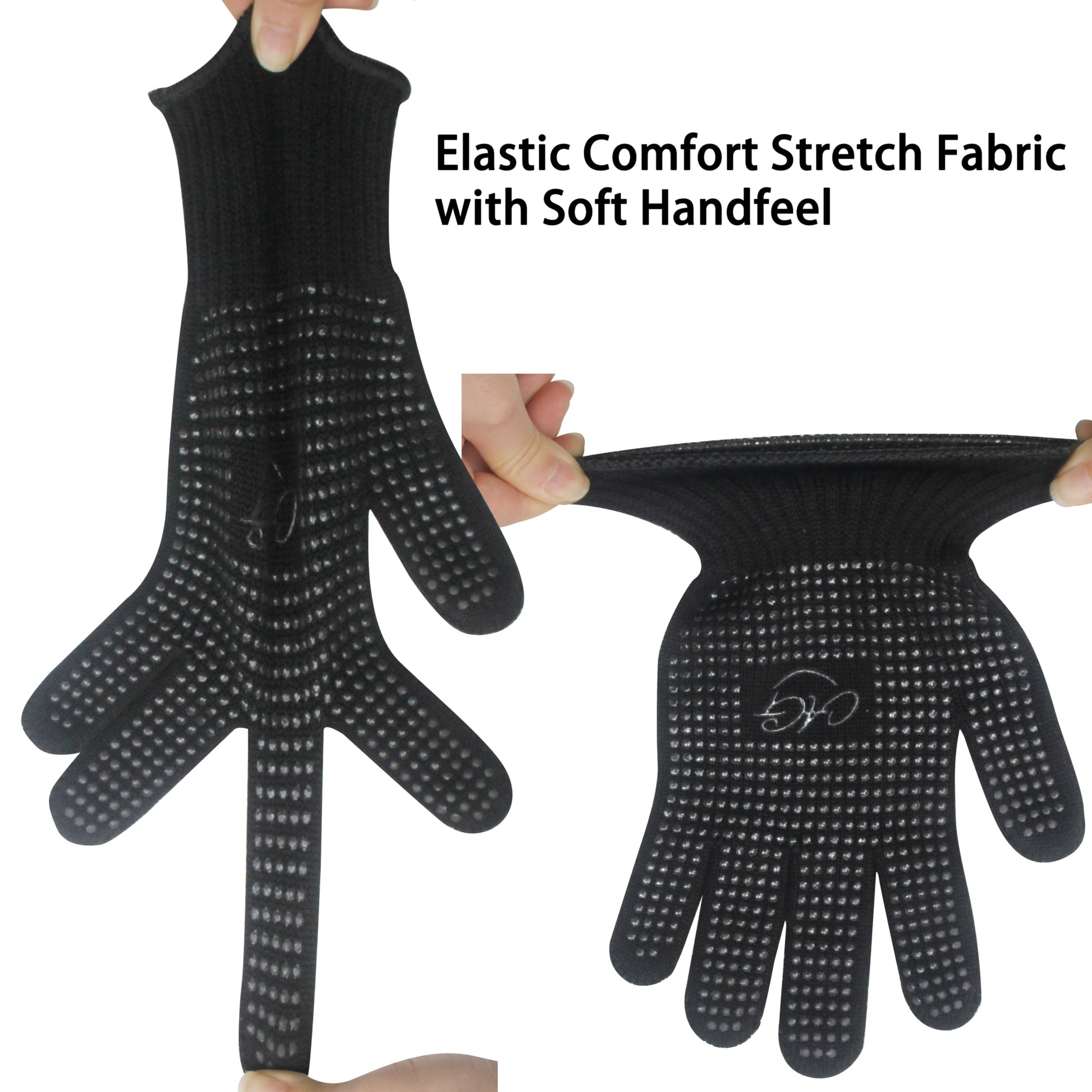 Close up details of the premium dense breathable cotton material on ANGENIL heat proof gloves