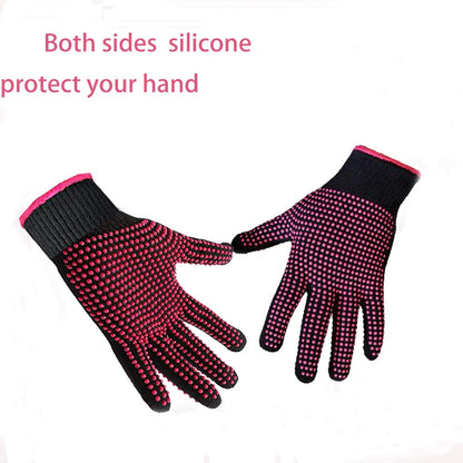AFT90 professional styling glove demonstrating fabric stretch and textured palm patterns