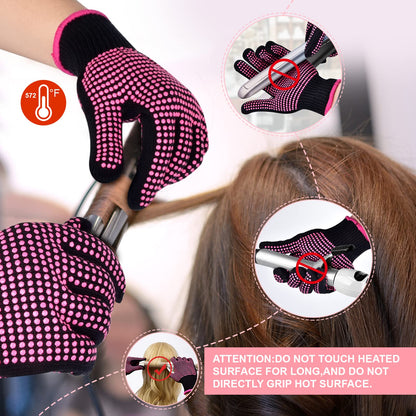 Gray silicone mat pouch for hot hair straighteners and curling irons