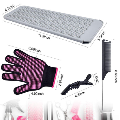 Morgles salon grade hair sectioning accessories and thermal gloves
