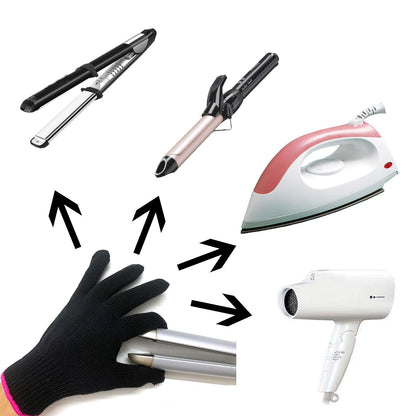 High density cotton fleece styling glove showing flexible elastic wrist band