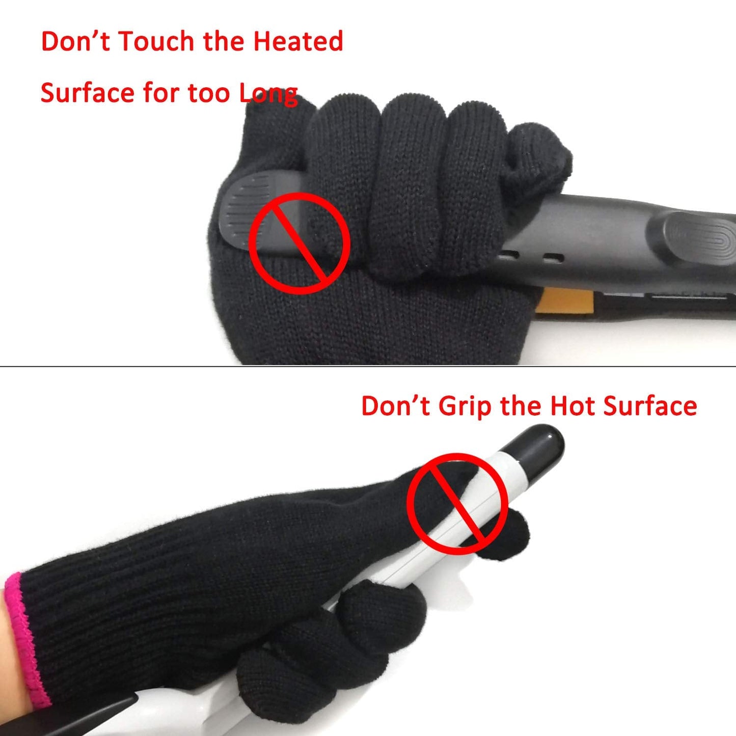 Single piece universal fit heat resistant glove laid flat showing stretchable fabric