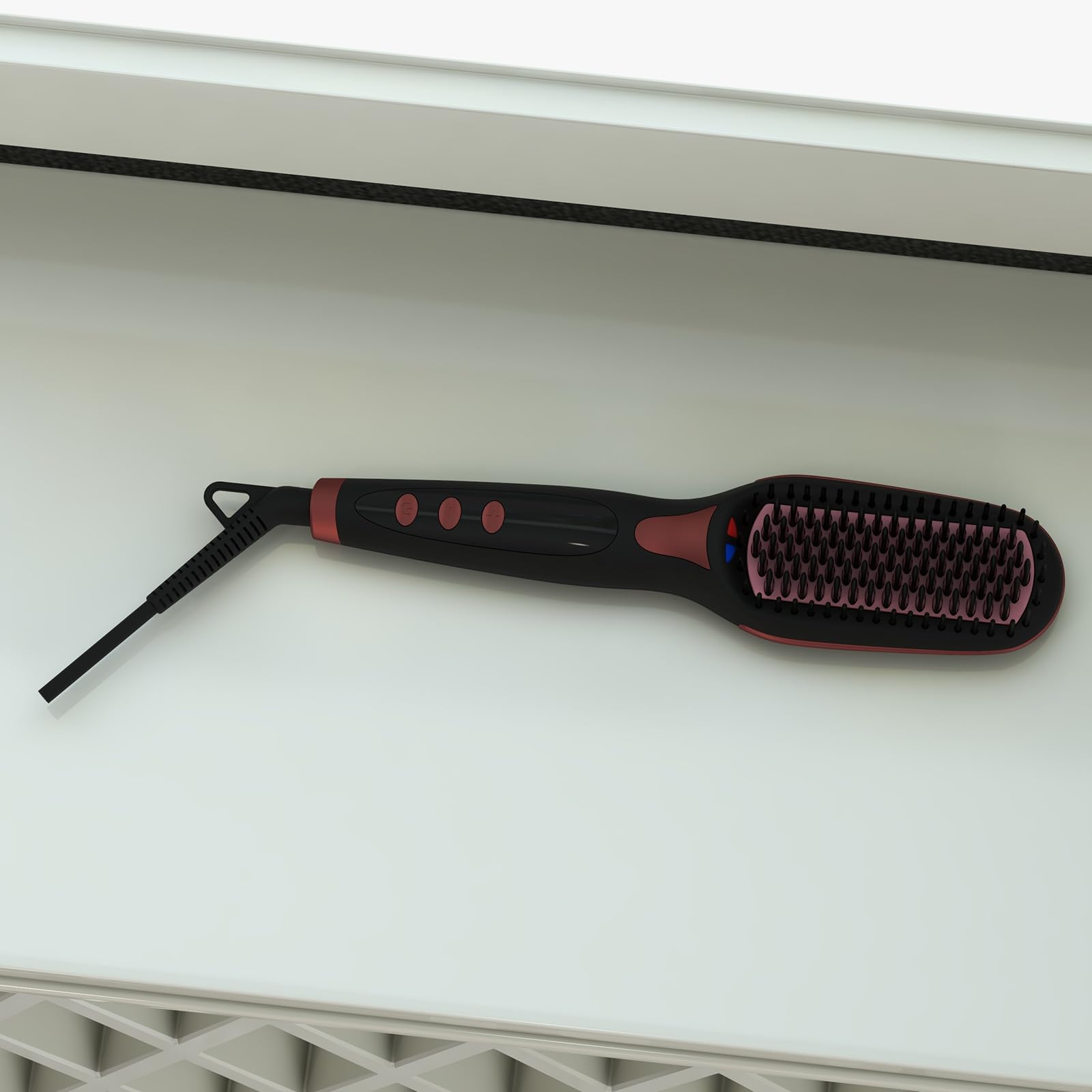 Nexora Original hair styler comb back view highlighting the lightweight and compact build quality