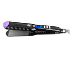 Electric corrugated hair curler for adding texture and volume