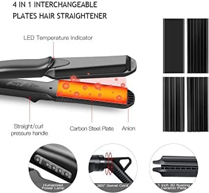 Four interchangeable texturizing plates for sm liters beauty crimper