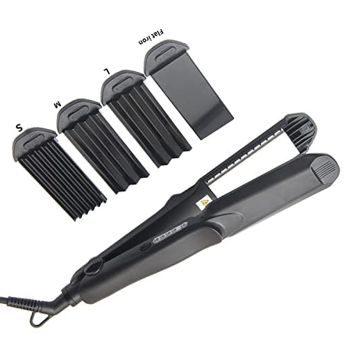 Sm liters beauty hair crimping iron showing digital temperature controller