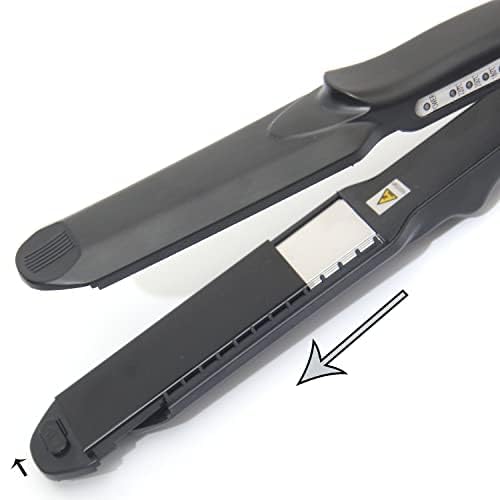 Side view of multi functional ceramic tourmaline hair straightener iron