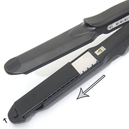 Side view of multi functional ceramic tourmaline hair straightener iron