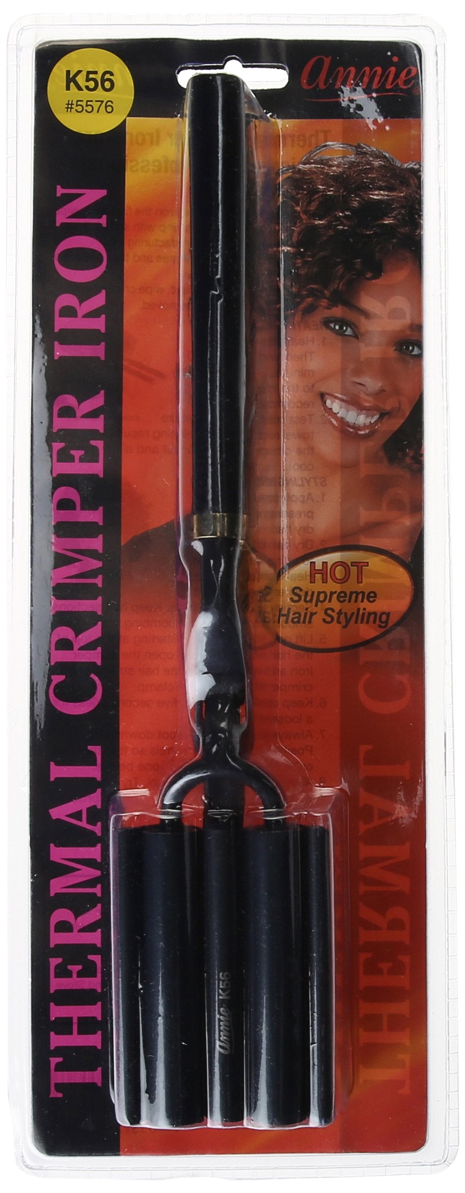 Annie medium hair crimper plates close up view for volume texturizing