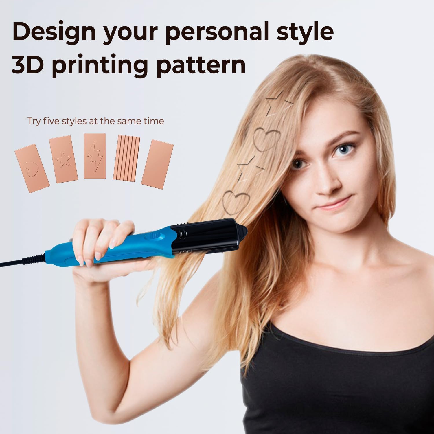 Sm liters beauty interchangeable plates displaying the small wave zigzag pattern and fun geometric shapes.