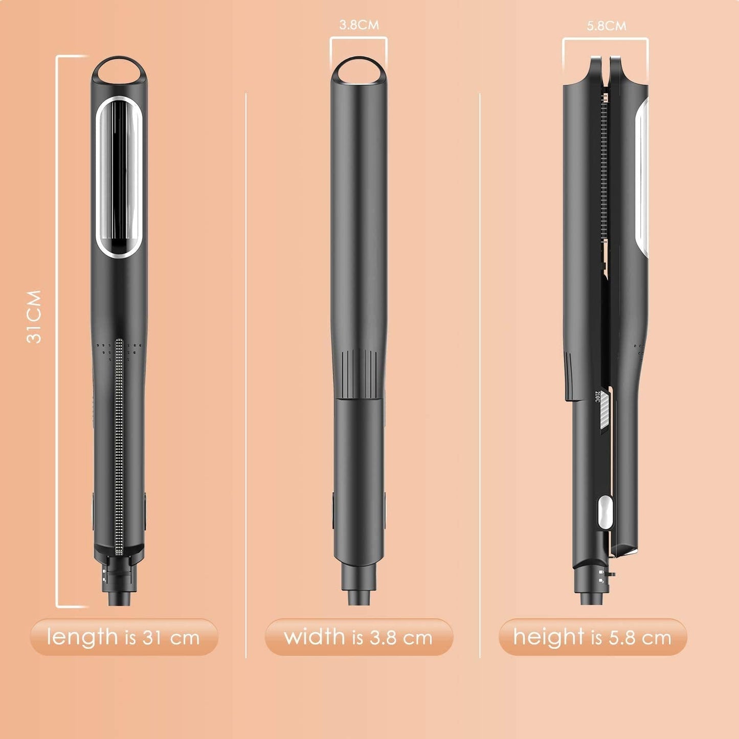 Charites professional hair crimper for women demonstrating the automatic roller feature