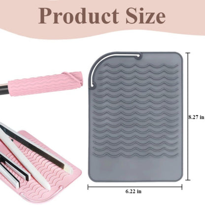 Two pack portable insulation pads for hair straightener countertop heat protection