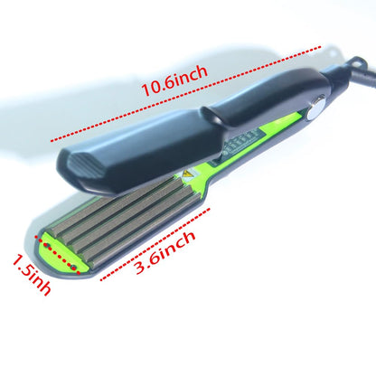 Sm liters beauty crimping iron for women displaying temperature adjustment controls