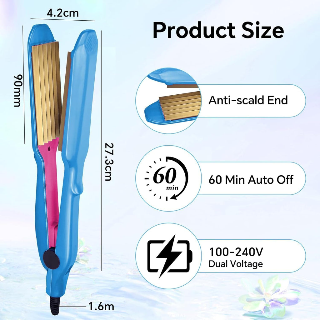 Premium packaging of the imported HOVCEH professional hair crimping tool with all included accessories.