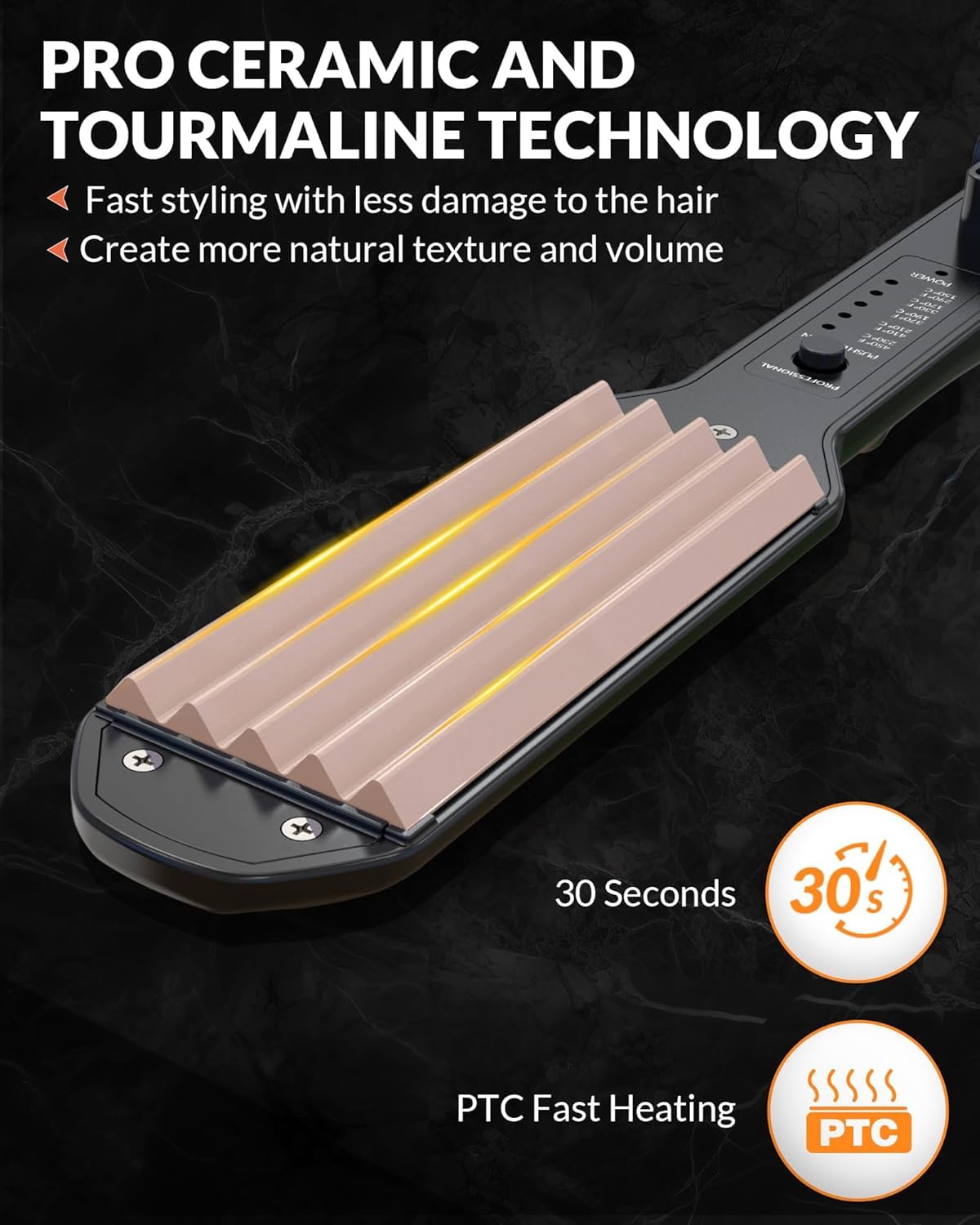 Sm liters beauty zigzag styling tool showing global dual voltage capability.