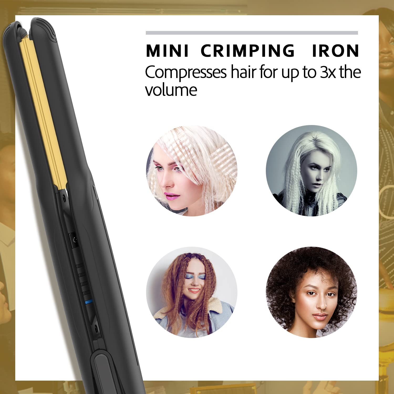 Keragard travel friendly dual voltage hair styling tool on a solid backdrop