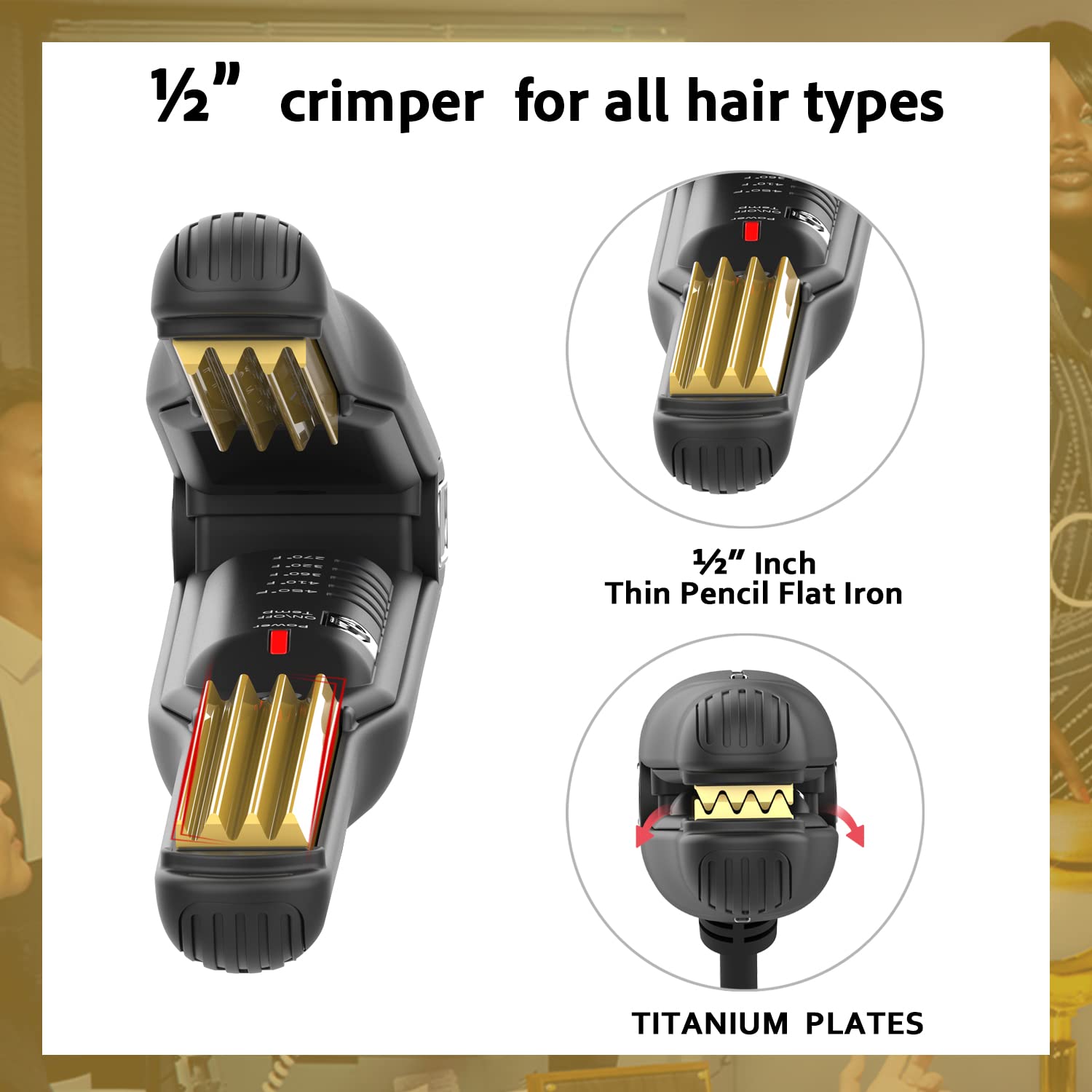 Keragard fast heating hair tool illustrating the compact lightweight design for root lift