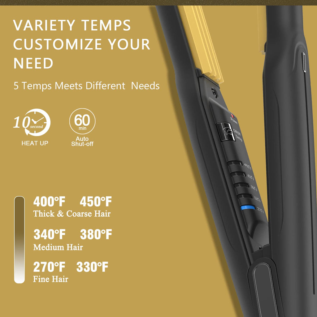 Keragard professional ceramic corrugated hair crimper angled view showing the heat resistant housing