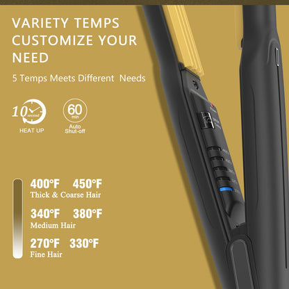 Keragard professional ceramic corrugated hair crimper angled view showing the heat resistant housing