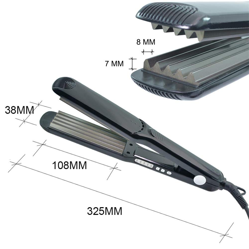 Titanium fluffy hairstyle crimper tool highlighting the 360-degree swivel power cord