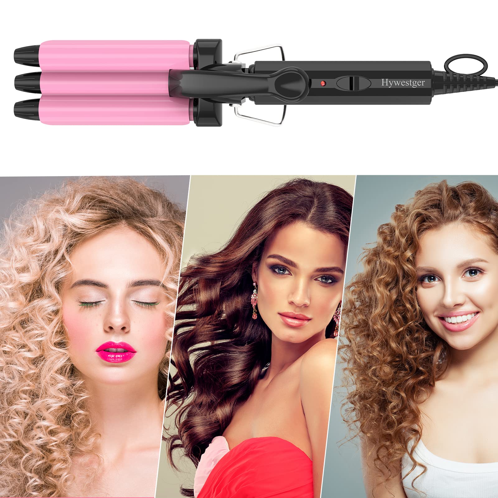 Travel friendly dual voltage mini curling iron packaged and ready for lifestyle use.
