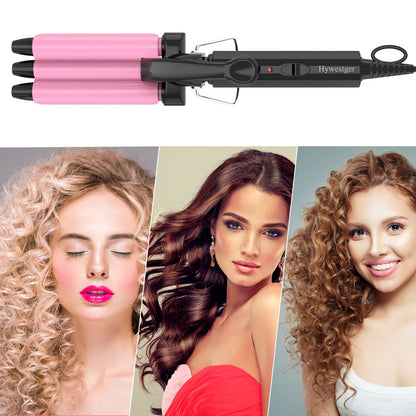 Travel friendly dual voltage mini curling iron packaged and ready for lifestyle use.