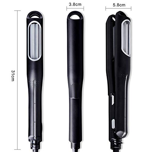 Lescolton auto hair crimper close up view of the internal titanium texturizing gears.