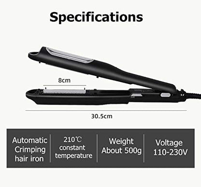Lescolton hair crimping iron for fluffy hairstyle with the tail lock engaged for travel.