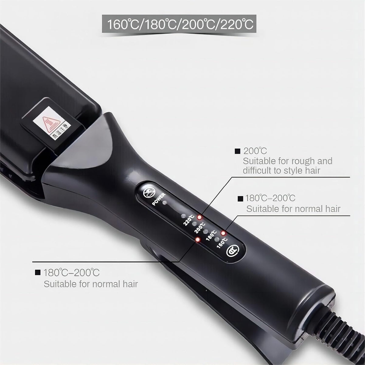 TOHUAN dual voltage crimping iron demonstrating the lightweight travel friendly design