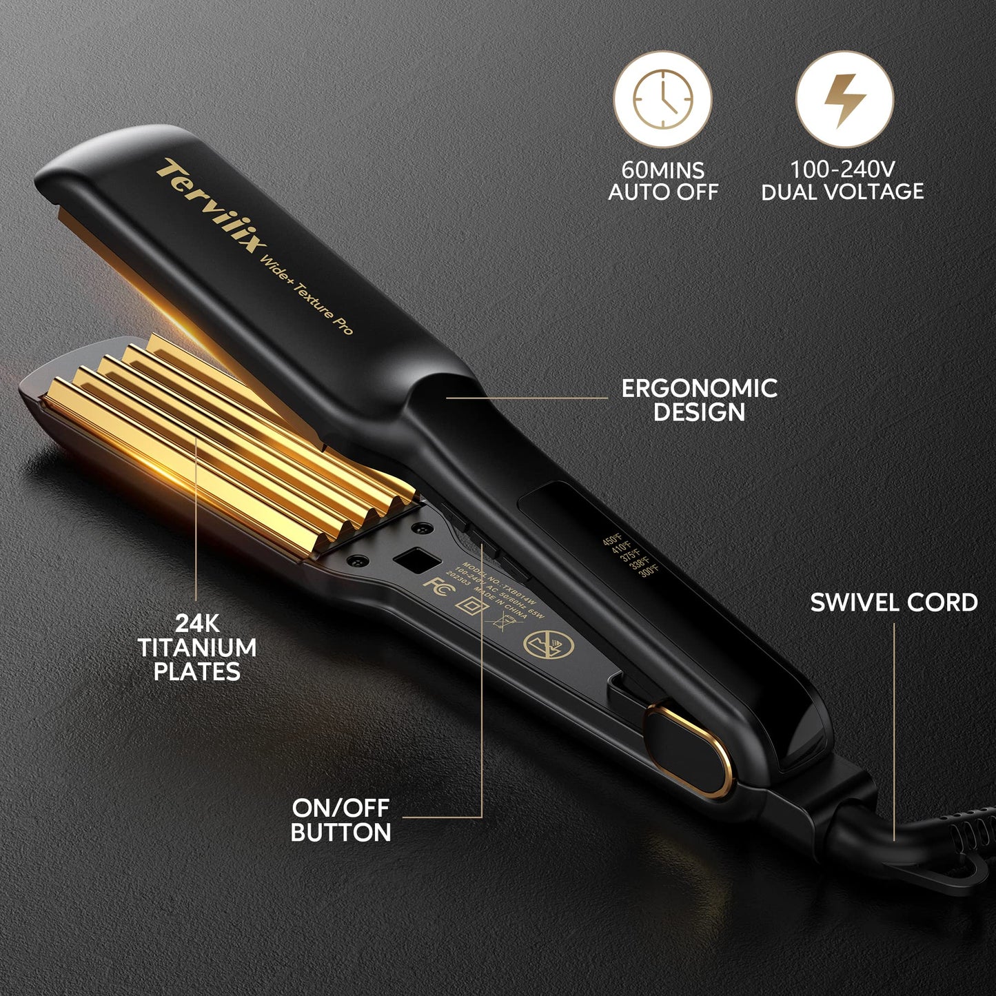 Authentic Terviiix imported hair volumizer tool angle view