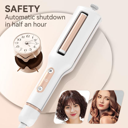 LESCOLTON professional beach waves styler showcasing the long rotating power cord connection.