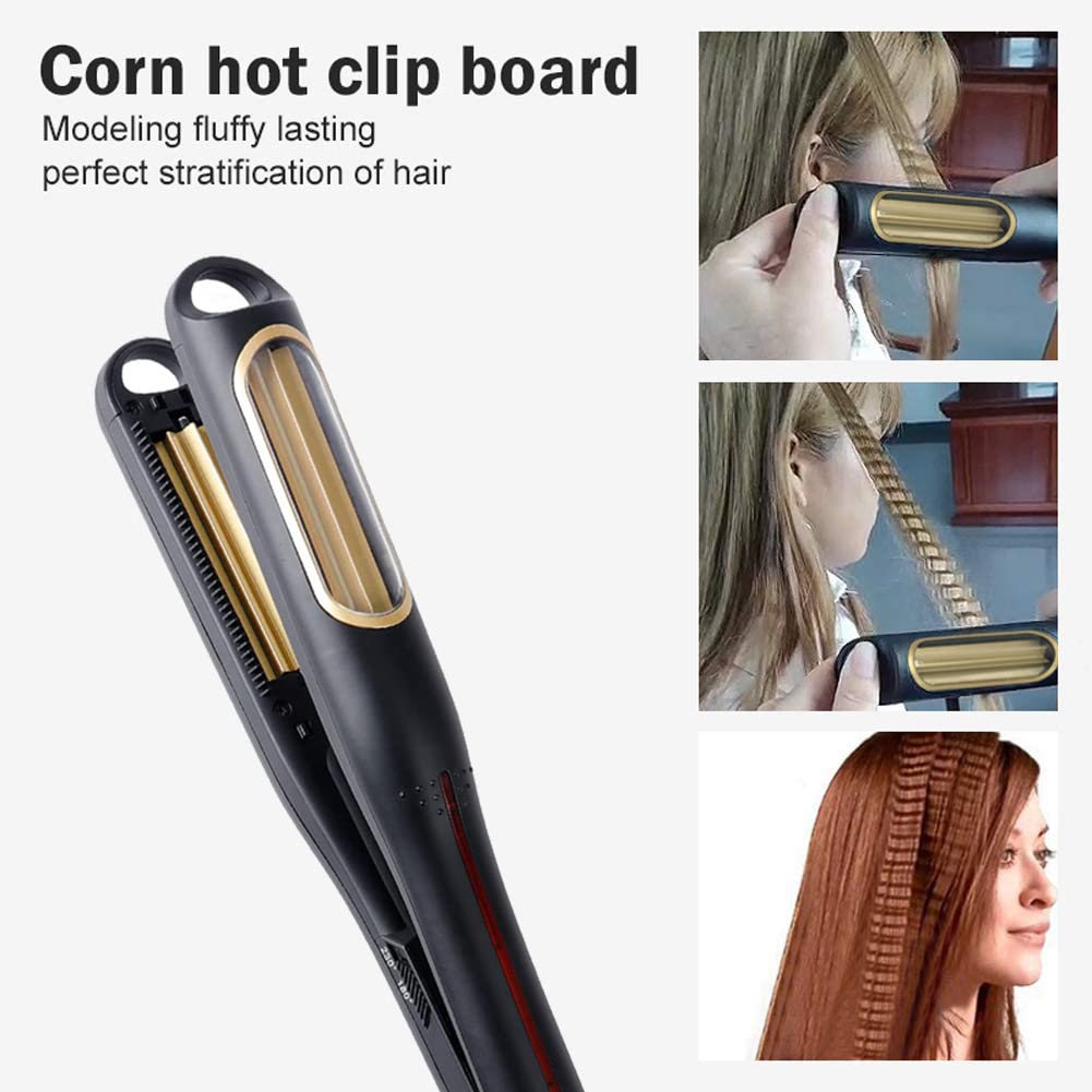 NC Hann volumizing hair curler being used at the root area to create instant fluffy texture.